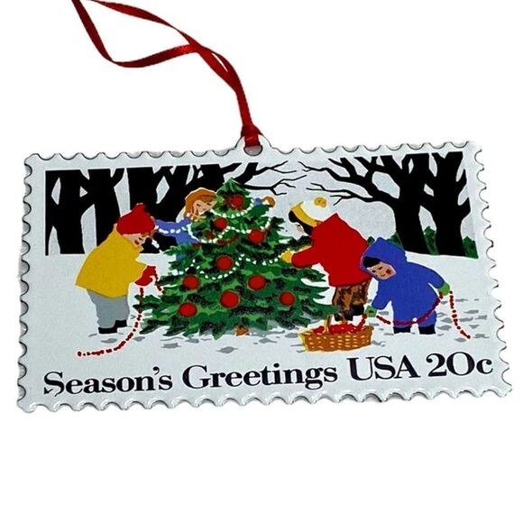 Vintage Hallmark 1994 US Christmas Postage Stamp Collectors Series Ornament - Picture 1 of 6